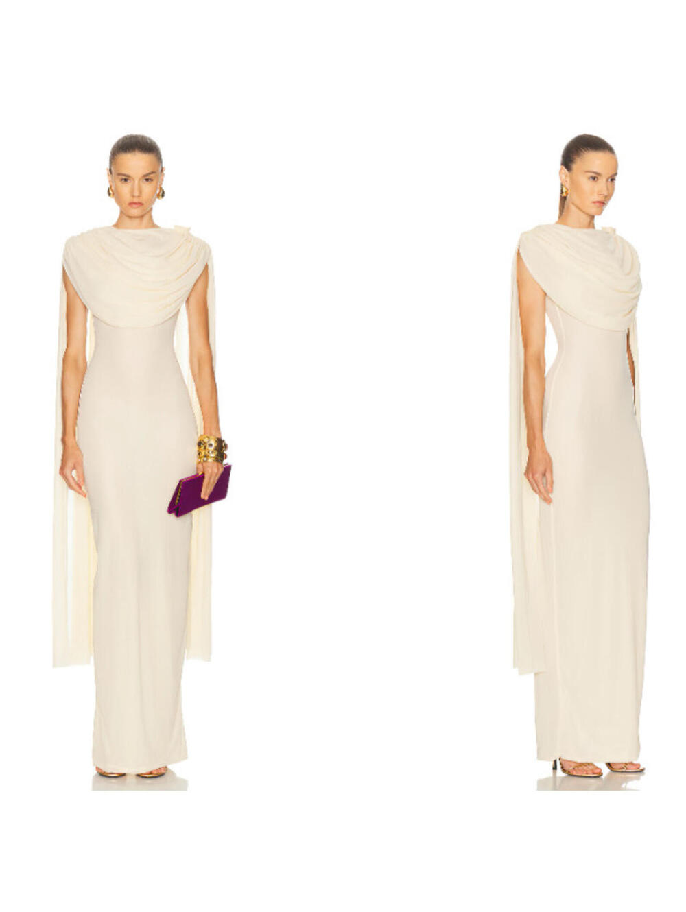 Maygel Coronel  Batista Maxi Dress beige one size $570msrp